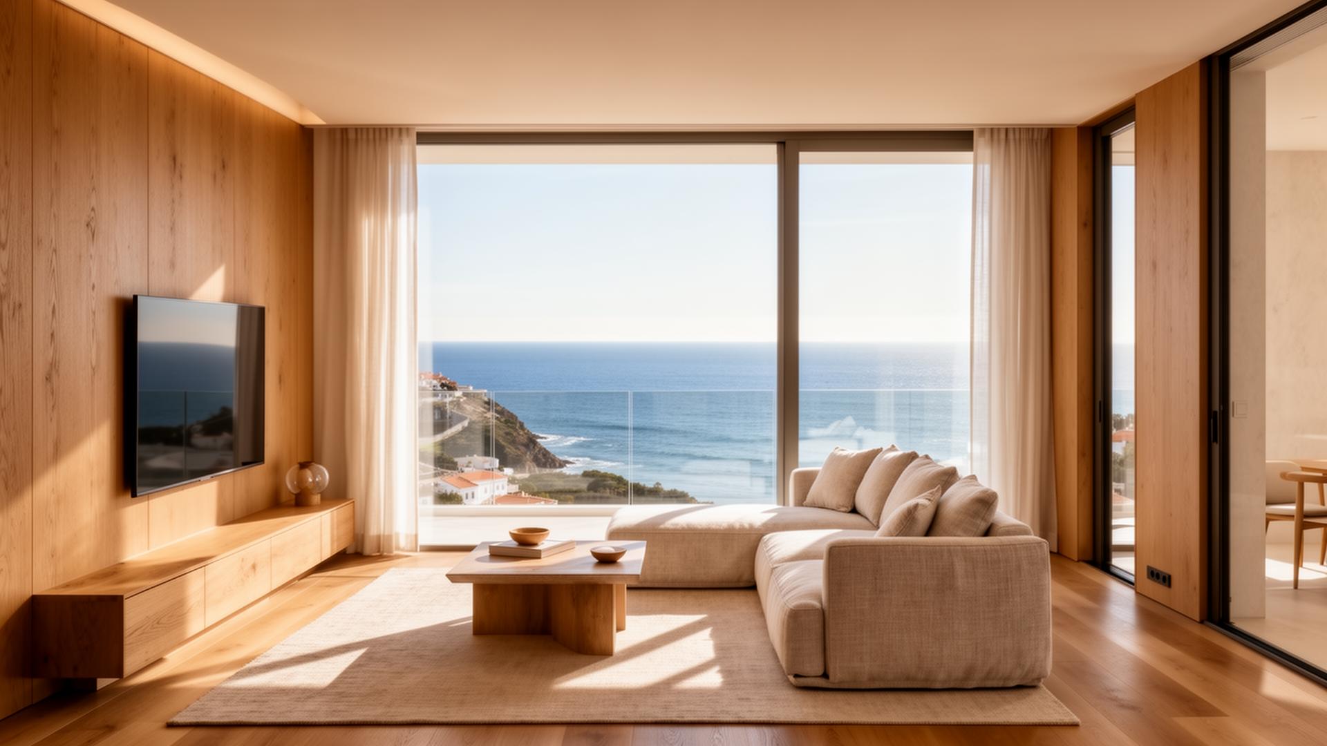 Interior premium com vista de mar